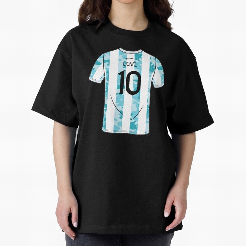 Jersey Illustration LeoMessi Classic T-Shirt Show Your Stadium Side during Match Day Hype around FIFA World Cup 2026 Group Stage, Neymar, Brazil, Global Supporter Spirit, Legendary Goals, National Colors and Tournament Celebration; Great for Watch