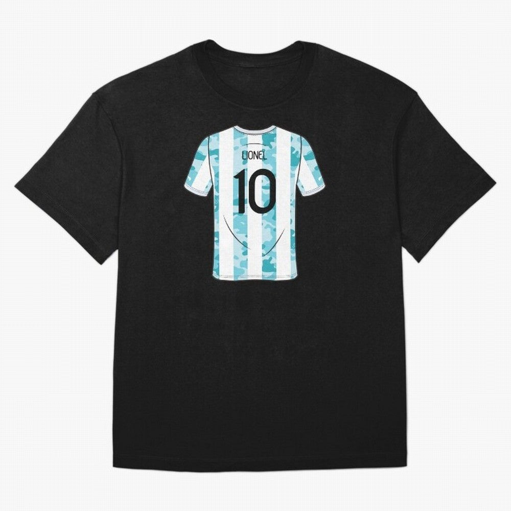 Jersey Illustration LeoMessi Classic T-Shirt Show Your Stadium Side during Match Day Hype around FIFA World Cup 2026 Group Stage, Neymar, Brazil, Global Supporter Spirit, Legendary Goals, National Colors and Tournament Celebration; Great for Watch
