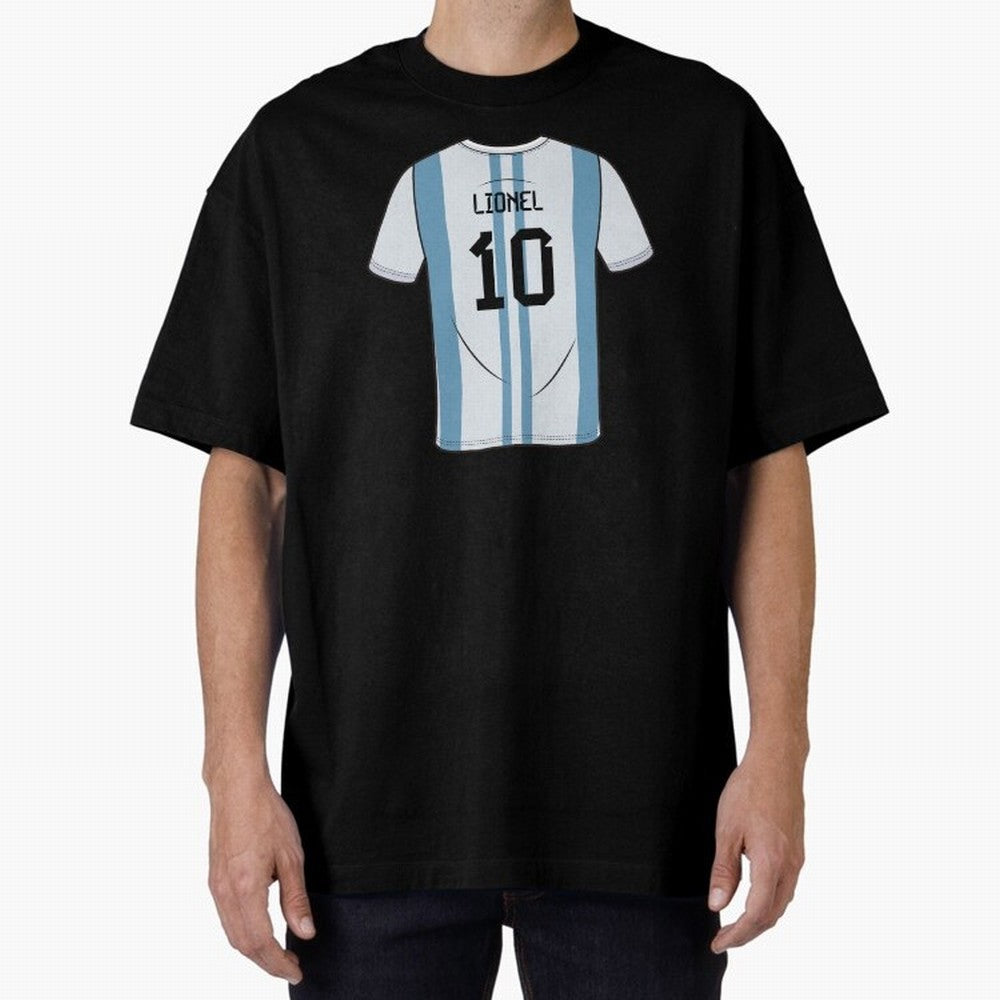 LeoMessi Jersey Illustration 2022 Oversized T-Shirt Celebrate the Magic of the FIFA World Cup 2026 USA Canada Mexico Journey through CR7 Highlights, Spain and Netherlands Pride, Match Day Excitement, Supporter Culture, Golden Goals and Global
