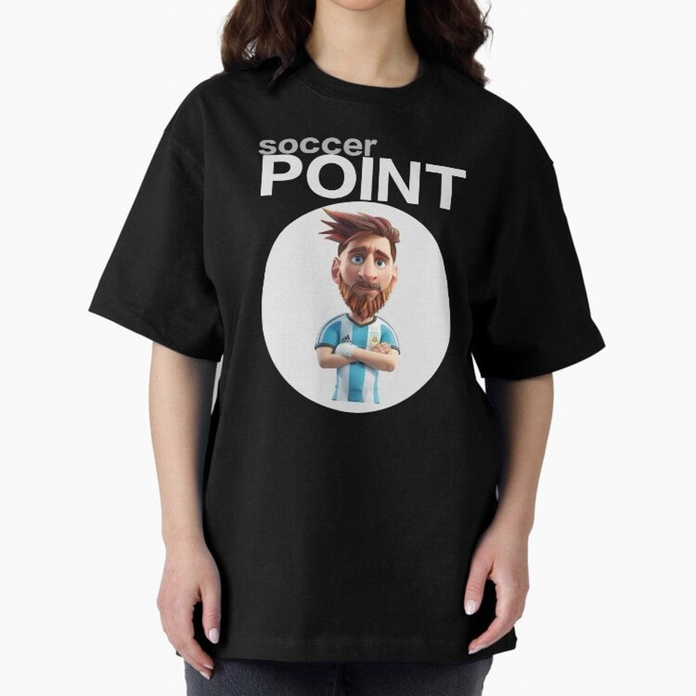 soccer POINT Oversized T-Shirt Remember Iconic Moments from the FIFA World Cup 2026 USA Canada Mexico Journey through Mbappe Highlights, Netherlands Pride, Championship Spirit, Famous Goals, Roaring Crowds and International Football Unity; Created