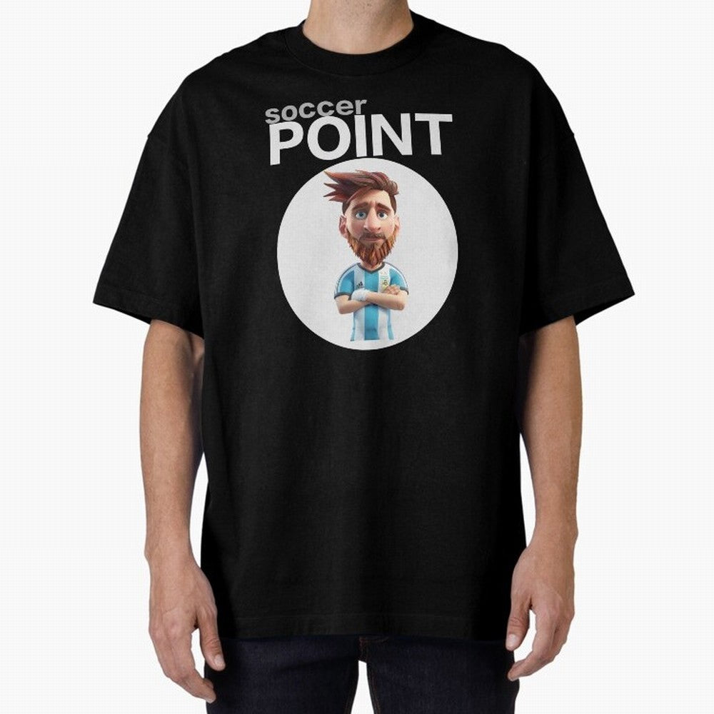 soccer POINT Oversized T-Shirt Remember Iconic Moments from the FIFA World Cup 2026 USA Canada Mexico Journey through Mbappe Highlights, Netherlands Pride, Championship Spirit, Famous Goals, Roaring Crowds and International Football Unity; Created