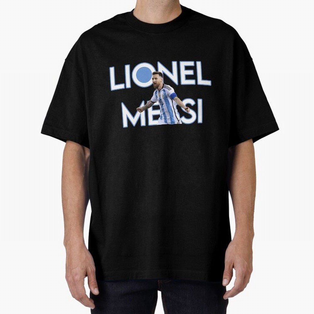 Lionel Messi Oversized T-Shirt Honor the Football Icons of FIFA World Cup 2026 Group Stage Connected to Neymar, Haaland and Cristiano Ronaldo, Brazil, Portugal and Argentina Energy, Stadium Memories, Football Loyalty, International Chants and