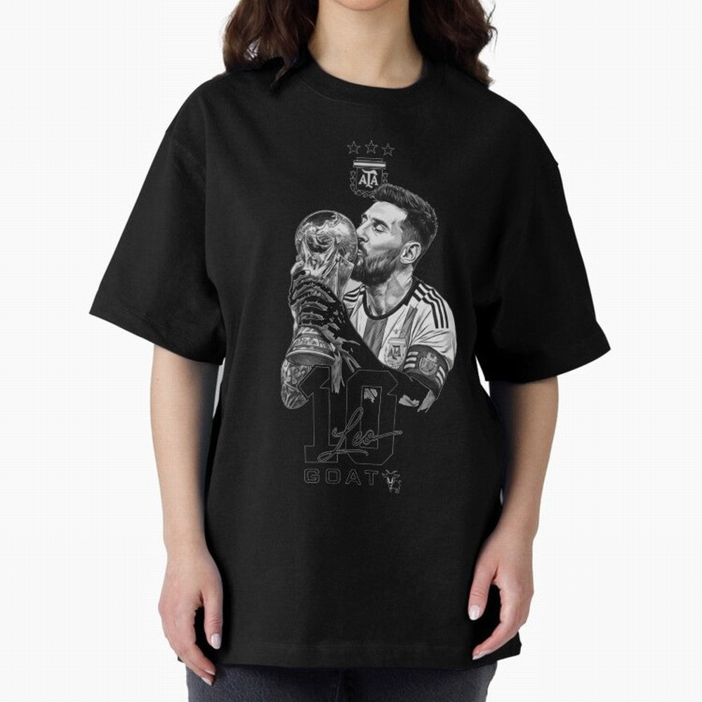 Messi GOAT World Cup Champion Classic T-Shirt Celebrate the Road through FIFA World Cup 2026 with Haaland and Mbappe, Argentina, France and Brazil Energy, Vintage Soccer Flavor, Modern Football Stars, National Flags and Final Night Emotion; Perfect
