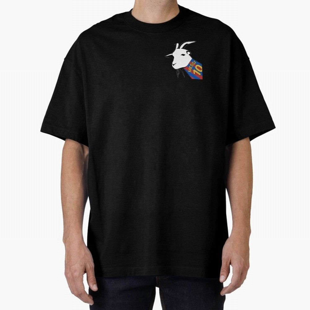 Messi Goat Barcelona Oversized T-Shirt Live for the Drama of Match Day Hype around FIFA World Cup 2026, Haaland and Mbappe, Netherlands, Game Day Rituals, Football Legends, Country Pride and the Road to the Final; Perfect for Fans, Collectors,