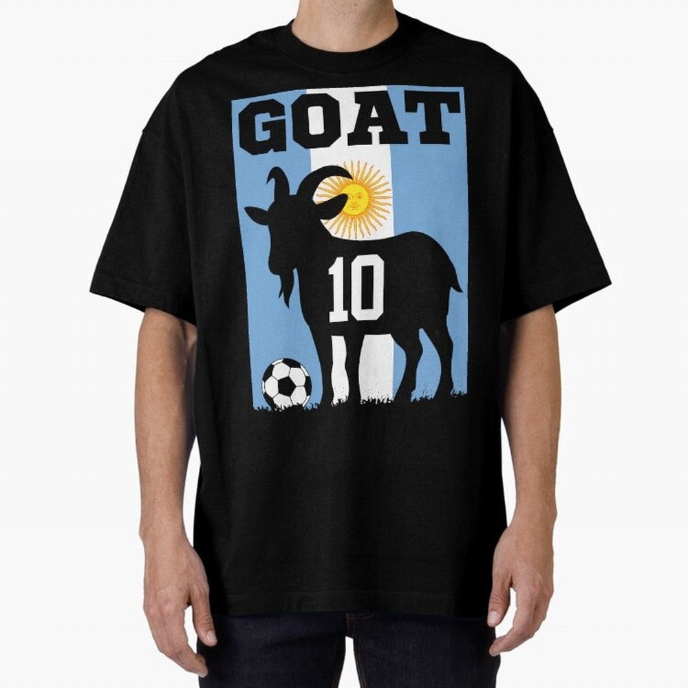 Argentina World Cup 2026 The Goat 10 Oversized T-Shirt Build FIFA World Cup 2026 USA Canada Mexico Spirit, Centered on Spain and Netherlands, Neymar, Football Festival Excitement, Trophy Ambitions, Country Rivalries and Star Player Buzz; Ideal for