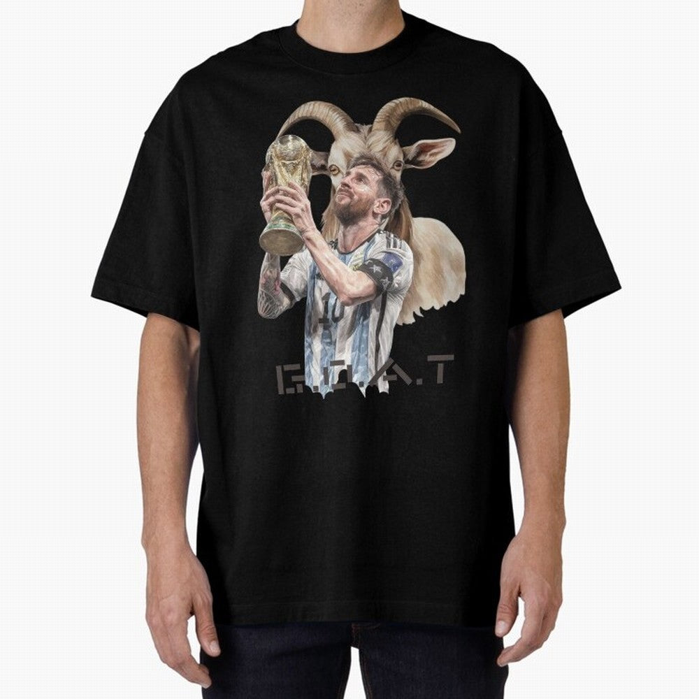 The G.O.A.T of Football, Lionel Messi Classic T-Shirt Join the Countdown to the FIFA World Cup 2026 Group Stage Journey through Haaland and Mbappe Highlights, Argentina, France and Brazil Pride, Championship Spirit, Famous Goals, Roaring Crowds and