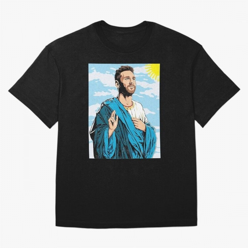 messi god Oversized T-Shirt Celebrate National Team Dreams in FIFA World Cup 2026 Group Stage Spirit, with Germany, Haaland, Global Supporter Spirit, Legendary Goals, National Colors and Tournament Celebration; Ideal for Fans Who Follow Messi,
