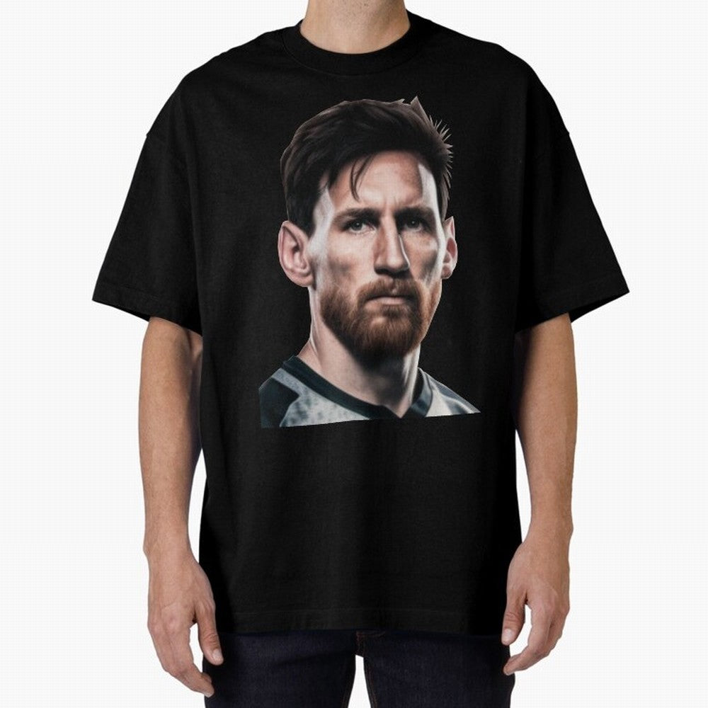 Lionel Messi Oversized T-Shirt Bring a Vintage Feel to Global Football Passion for FIFA World Cup 2026, Filled with Neymar, Haaland and Cristiano Ronaldo, Argentina, Championship Spirit, Famous Goals, Roaring Crowds and International Football