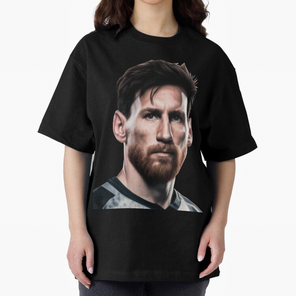 Lionel Messi Oversized T-Shirt Bring a Vintage Feel to Global Football Passion for FIFA World Cup 2026, Filled with Neymar, Haaland and Cristiano Ronaldo, Argentina, Championship Spirit, Famous Goals, Roaring Crowds and International Football