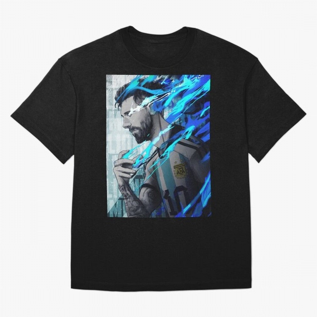 LIONEL MESSI NEW GOAL CELEBRATION ILLUSTRATION 2023 2024 Oversized T-Shirt Bring FIFA World Cup 2026 Built around Neymar, Haaland and Cristiano Ronaldo, Portugal Energy, Supporter Pride, Iconic Celebrations, Legendary Names and Global Match Day