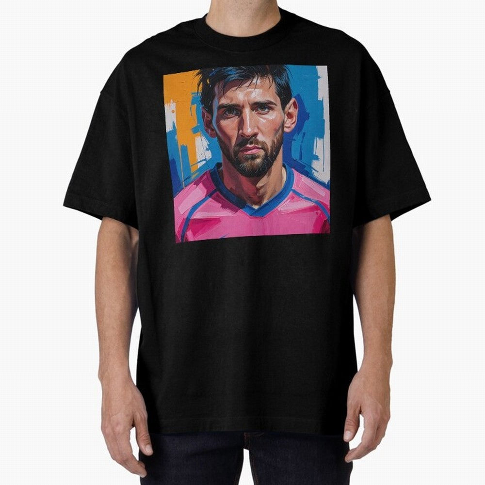 Vibrant Artistic Portrait of Lionel Messi (GOAT) - Digital painting (Version 3) Classic T-Shirt Support FIFA World Cup 2026 USA Canada Mexico for Fans of Mbappe and Argentina, France and Brazil, Bringing Stadium Memories, Football Loyalty,