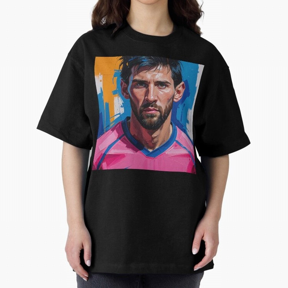 Vibrant Artistic Portrait of Lionel Messi (GOAT) - Digital painting (Version 3) Classic T-Shirt Support FIFA World Cup 2026 USA Canada Mexico for Fans of Mbappe and Argentina, France and Brazil, Bringing Stadium Memories, Football Loyalty,