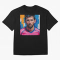 Vibrant Artistic Portrait of Lionel Messi (GOAT) - Digital painting (Version 3) Classic T-Shirt Support FIFA World Cup 2026 USA Canada Mexico for Fans of Mbappe and Argentina, France and Brazil, Bringing Stadium Memories, Football Loyalty,