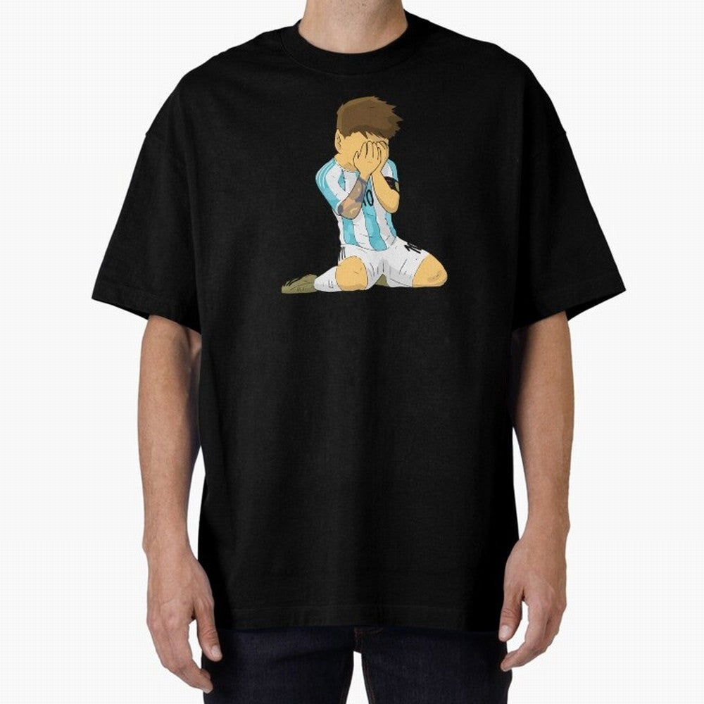 Messi Copa America Moment Oversized T-Shirt Mark Global Football Passion for FIFA World Cup 2026 USA Canada Mexico, Built around Haaland, France and Portugal, Goal Celebration Energy, Supporter Heritage, Football Icons and Worldwide Tournament Joy;