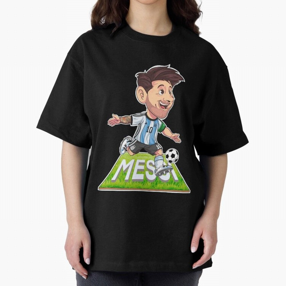 Lionel MESSI Oversized T-Shirt Show Match Day Excitement for FIFA World Cup 2026 Group Stage for Fans of Messi and England and Germany, Bringing Global Supporter Spirit, Legendary Goals, National Colors and Tournament Celebration; Great for Watch