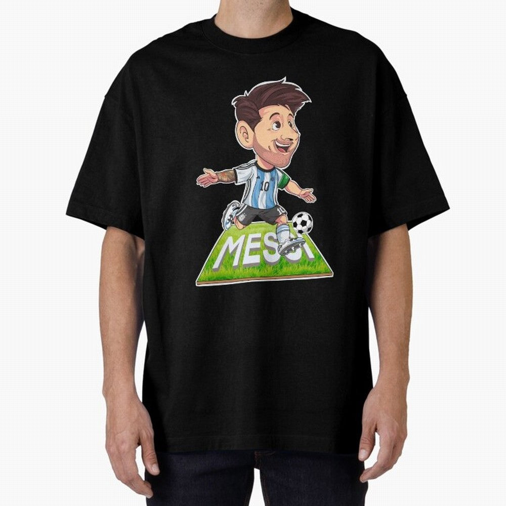 Lionel MESSI Oversized T-Shirt Show Match Day Excitement for FIFA World Cup 2026 Group Stage for Fans of Messi and England and Germany, Bringing Global Supporter Spirit, Legendary Goals, National Colors and Tournament Celebration; Great for Watch