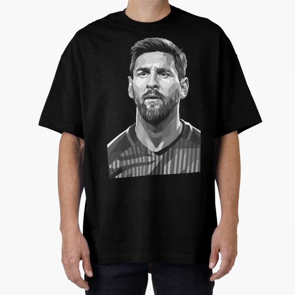 Messi grayscale Oversized T-Shirt Turn Football Passion into the FIFA World Cup 2026 USA Canada Mexico Journey through Mbappe Highlights, Brazil, Portugal and Argentina Pride, Game Day Rituals, Football Legends, Country Pride and the Road to the
