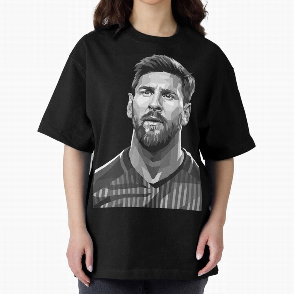 Messi grayscale Oversized T-Shirt Turn Football Passion into the FIFA World Cup 2026 USA Canada Mexico Journey through Mbappe Highlights, Brazil, Portugal and Argentina Pride, Game Day Rituals, Football Legends, Country Pride and the Road to the