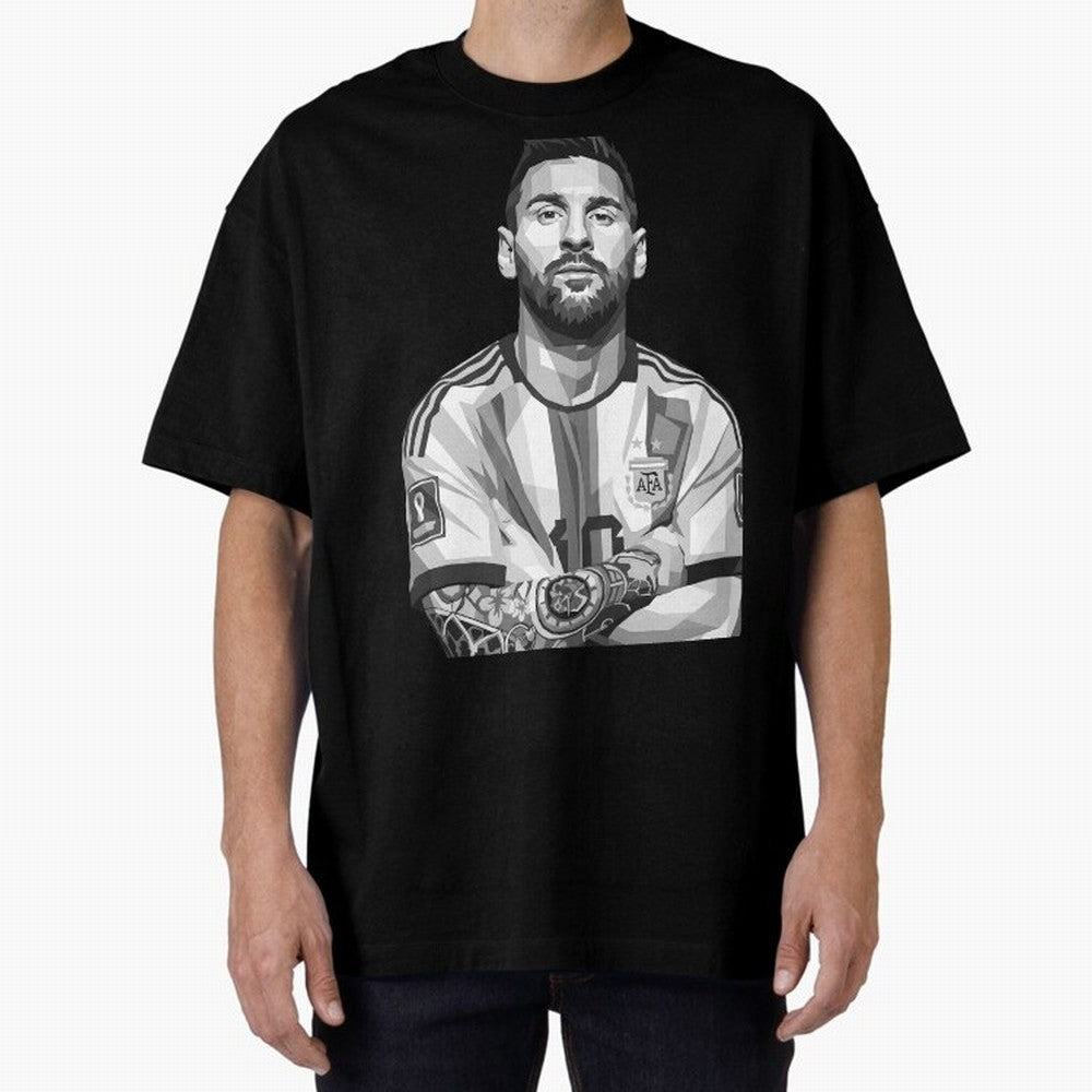 Messi grayscale Classic T-Shirt Celebrate Fan Culture around the FIFA World Cup 2026 Journey through Neymar, Haaland and Cristiano Ronaldo Highlights, Portugal, Spain and Germany Pride, Vintage Soccer Flavor, Modern Football Stars, National Flags