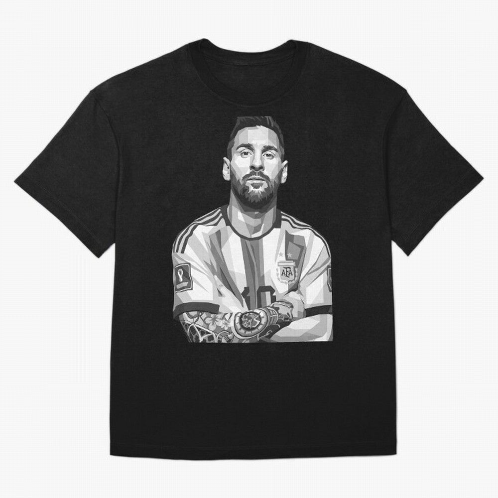 Messi grayscale Classic T-Shirt Celebrate Fan Culture around the FIFA World Cup 2026 Journey through Neymar, Haaland and Cristiano Ronaldo Highlights, Portugal, Spain and Germany Pride, Vintage Soccer Flavor, Modern Football Stars, National Flags