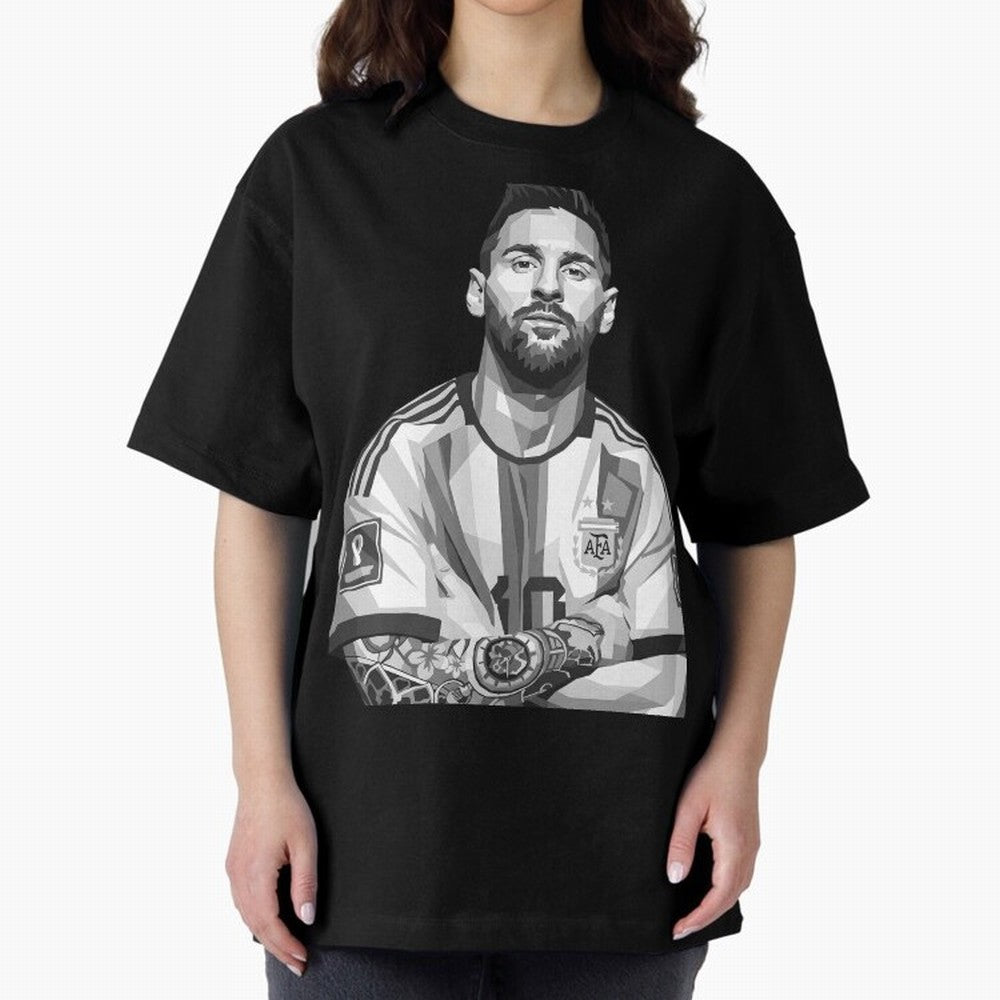 Messi grayscale Classic T-Shirt Celebrate Fan Culture around the FIFA World Cup 2026 Journey through Neymar, Haaland and Cristiano Ronaldo Highlights, Portugal, Spain and Germany Pride, Vintage Soccer Flavor, Modern Football Stars, National Flags