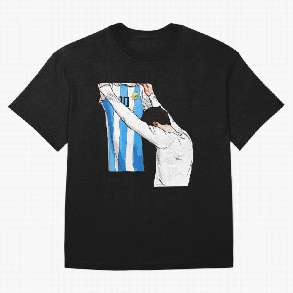 Lionel Messi holding his shirt, Argentina copa america| Perfect Gift For you and friends Classic T-Shirt Back Your Heroes with Match Day Hype around FIFA World Cup 2026 Group Stage, Haaland and Mbappe, Brazil, Portugal and Argentina, Football
