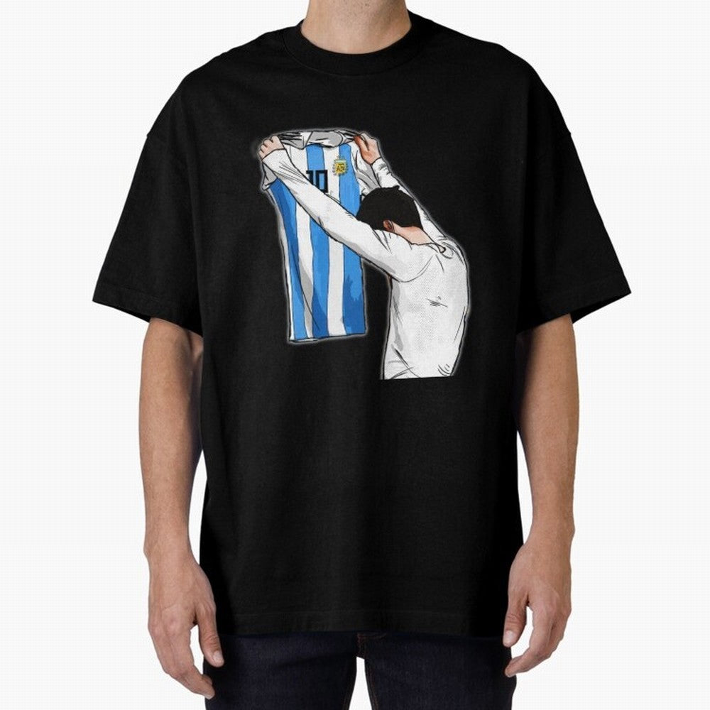 Art Messi Illustration Classic T-Shirt Celebrate National Team Dreams in the FIFA World Cup 2026 Journey through Messi, CR7 and Mbappe Highlights, England Pride, Supporter Pride, Iconic Celebrations, Legendary Names and Global Match Day Energy;