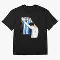 Art Messi Illustration Classic T-Shirt Celebrate National Team Dreams in the FIFA World Cup 2026 Journey through Messi, CR7 and Mbappe Highlights, England Pride, Supporter Pride, Iconic Celebrations, Legendary Names and Global Match Day Energy;