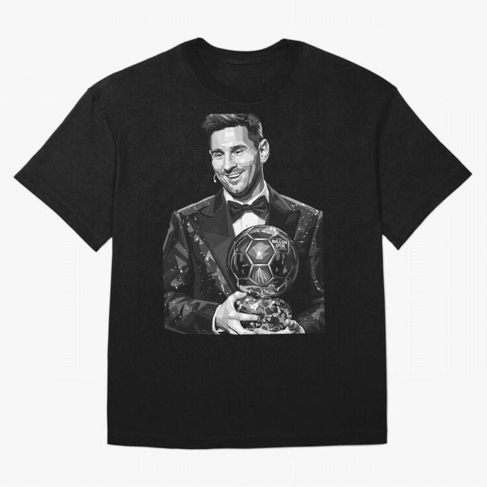 Messi grayscale Oversized T-Shirt Show Fan Pride Across FIFA World Cup 2026 Group Stage for Fans of Neymar, Haaland and Cristiano Ronaldo and Portugal, Spain and Germany, Bringing Football Festival Excitement, Trophy Ambitions, Country Rivalries