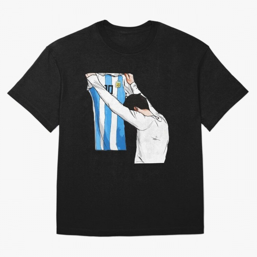 Lionel Messi holding his shirt, Argentina copa america Classic T-Shirt Honor the Beautiful Game during FIFA World Cup 2026 Spirit, Celebrating England and Germany, Messi, CR7 and Mbappe, Game Day Rituals, Football Legends, Country Pride and the