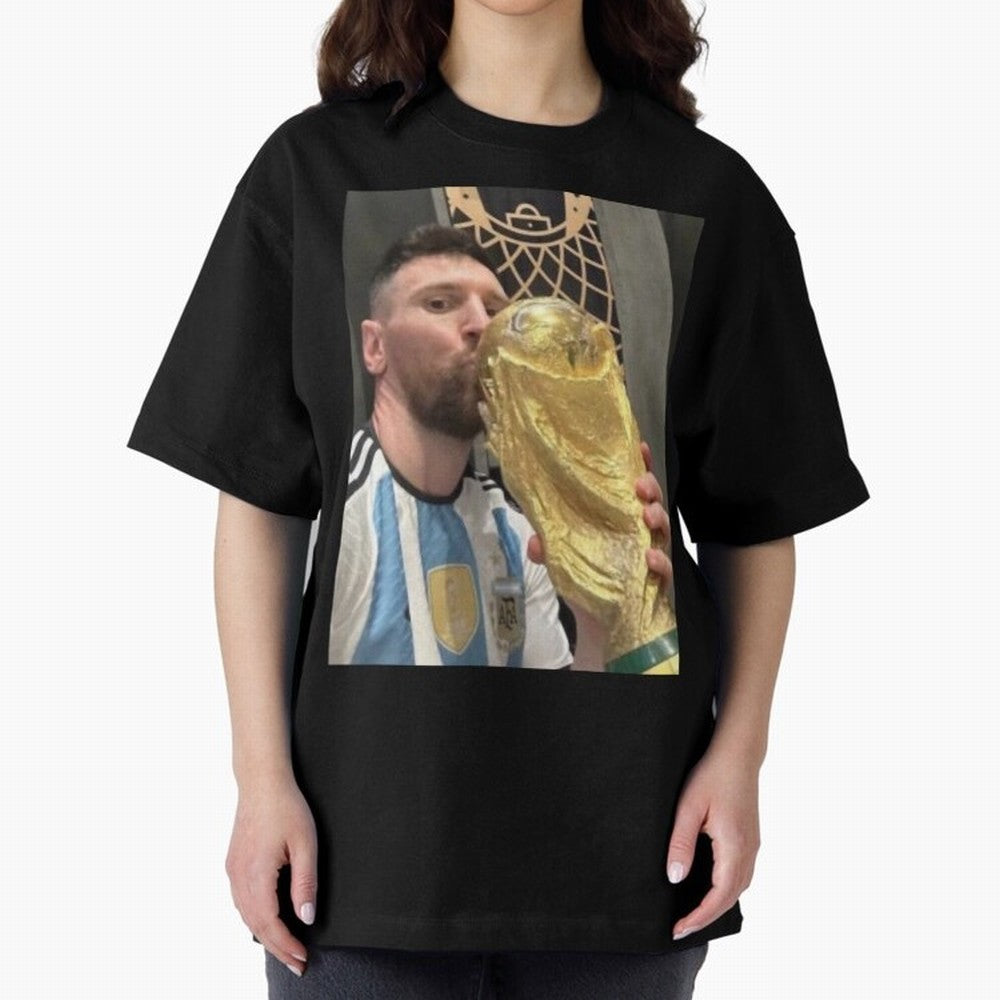 lionel Messi Oversized T-Shirt Show Passion for the Stars of the FIFA World Cup 2026 USA Canada Mexico Journey through Haaland Highlights, Germany Pride, Stadium Memories, Football Loyalty, International Chants and Championship Tradition; Great for