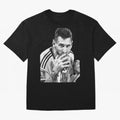 Messi grayscale Oversized T-Shirt Relive Match Day Hype around FIFA World Cup 2026 USA Canada Mexico, Mbappe and Neymar, Brazil, Retro Football Energy, Iconic Rivalries, Trophy Chase Drama and Stadium Atmosphere; Ideal for Fans Who Follow Messi,