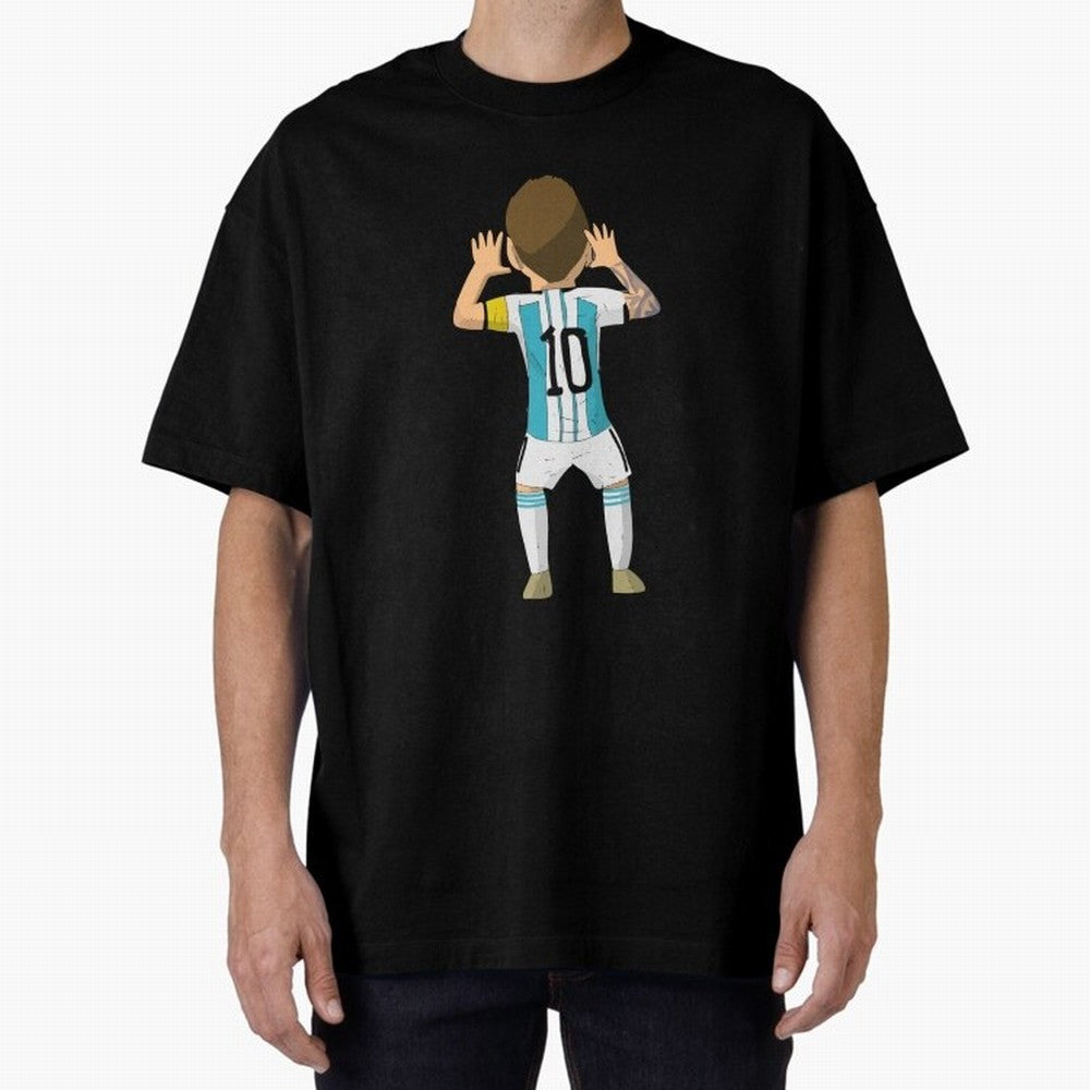Cartoon Illustration Messi vs Netherlands World Cup Qatar 2022 Classic T-Shirt Celebrate the Magic of FIFA World Cup 2026 Group Stage for Fans of Neymar and France and Portugal, Bringing Worldwide Fan Energy, Dramatic Goals, Stadium Lights and