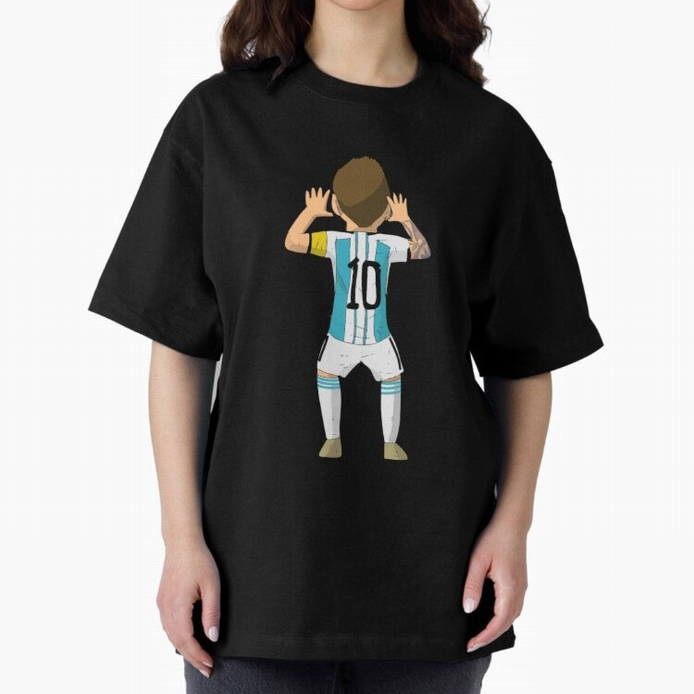 Cartoon Illustration Messi vs Netherlands World Cup Qatar 2022 Classic T-Shirt Celebrate the Magic of FIFA World Cup 2026 Group Stage for Fans of Neymar and France and Portugal, Bringing Worldwide Fan Energy, Dramatic Goals, Stadium Lights and
