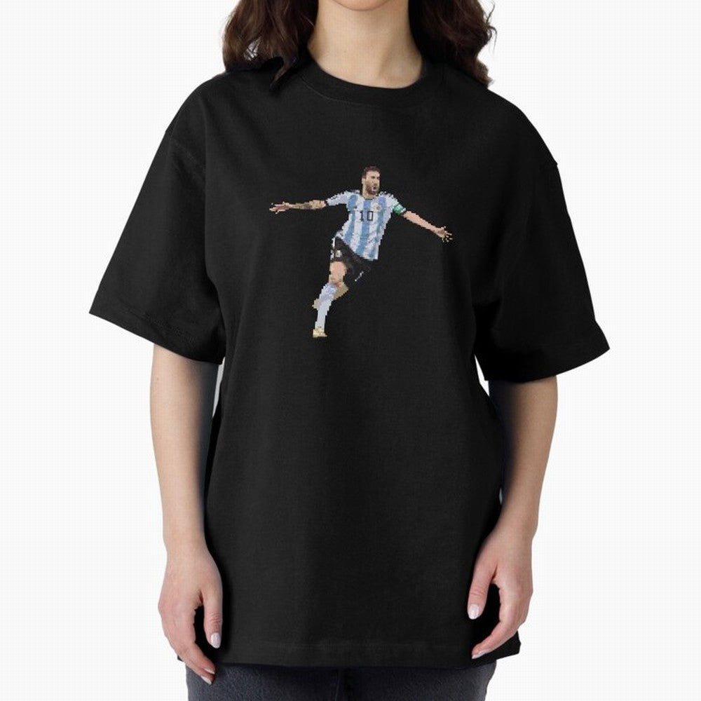 Lionel Messi Oversized T-Shirt Bring Global Tournament Vibes to the FIFA World Cup 2026 Group Stage Journey through Messi, CR7 and Mbappe Highlights, England, France and Netherlands Pride, Championship Spirit, Famous Goals, Roaring Crowds and