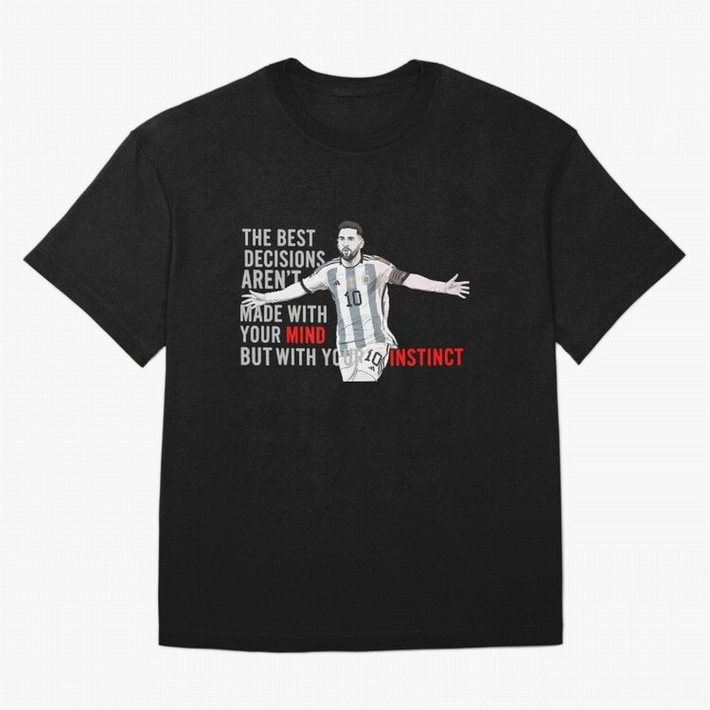 Messi Instinct Oversized T-Shirt Carry FIFA World Cup 2026 USA Canada Mexico Made for Messi, Neymar and Mbappe, Argentina Energy, Football History, Final Match Energy, Crowd Noise and Once in a Lifetime Moments; Perfect for Supporters Who Want Bold