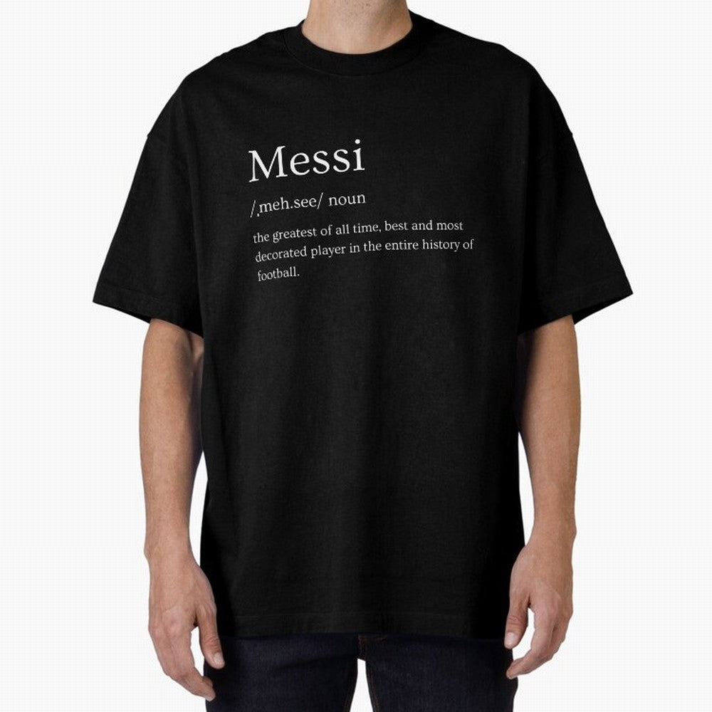 Definition of Messi Classic T-Shirt Relive FIFA World Cup 2026 Connected to Messi, CR7 and Mbappe, France and Portugal Energy, Champion Mindset, Group Stage Buzz, Knockout Tension and Passionate Fan Culture; Ideal for Football Dads, Football Moms,