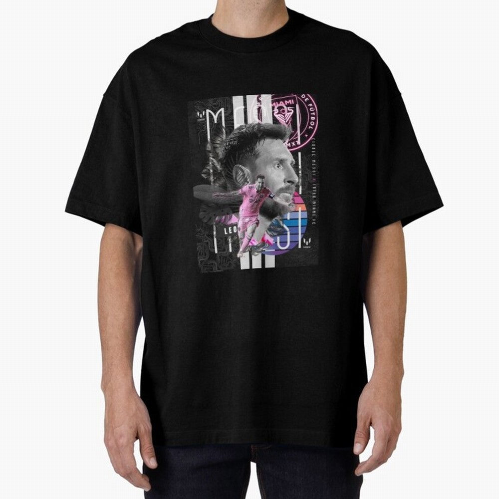 Inter Miami FC Messi Oversized T-Shirt Back the Journey through FIFA World Cup 2026 Group Stage Spirit, Made for Brazil, Cristiano Ronaldo, Sports Nostalgia, International Competition, Famous Players and Unforgettable Victories; Perfect for People