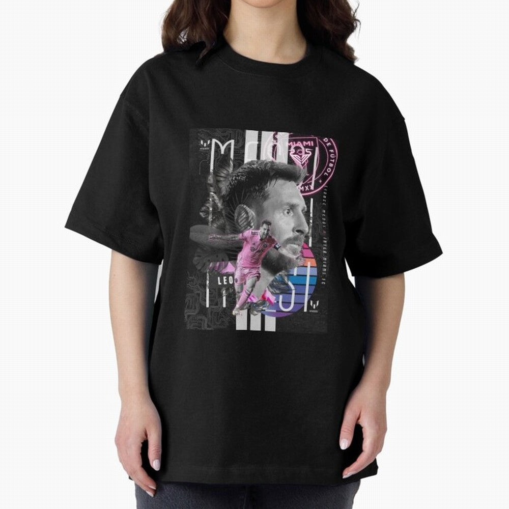 Inter Miami FC Messi Oversized T-Shirt Back the Journey through FIFA World Cup 2026 Group Stage Spirit, Made for Brazil, Cristiano Ronaldo, Sports Nostalgia, International Competition, Famous Players and Unforgettable Victories; Perfect for People