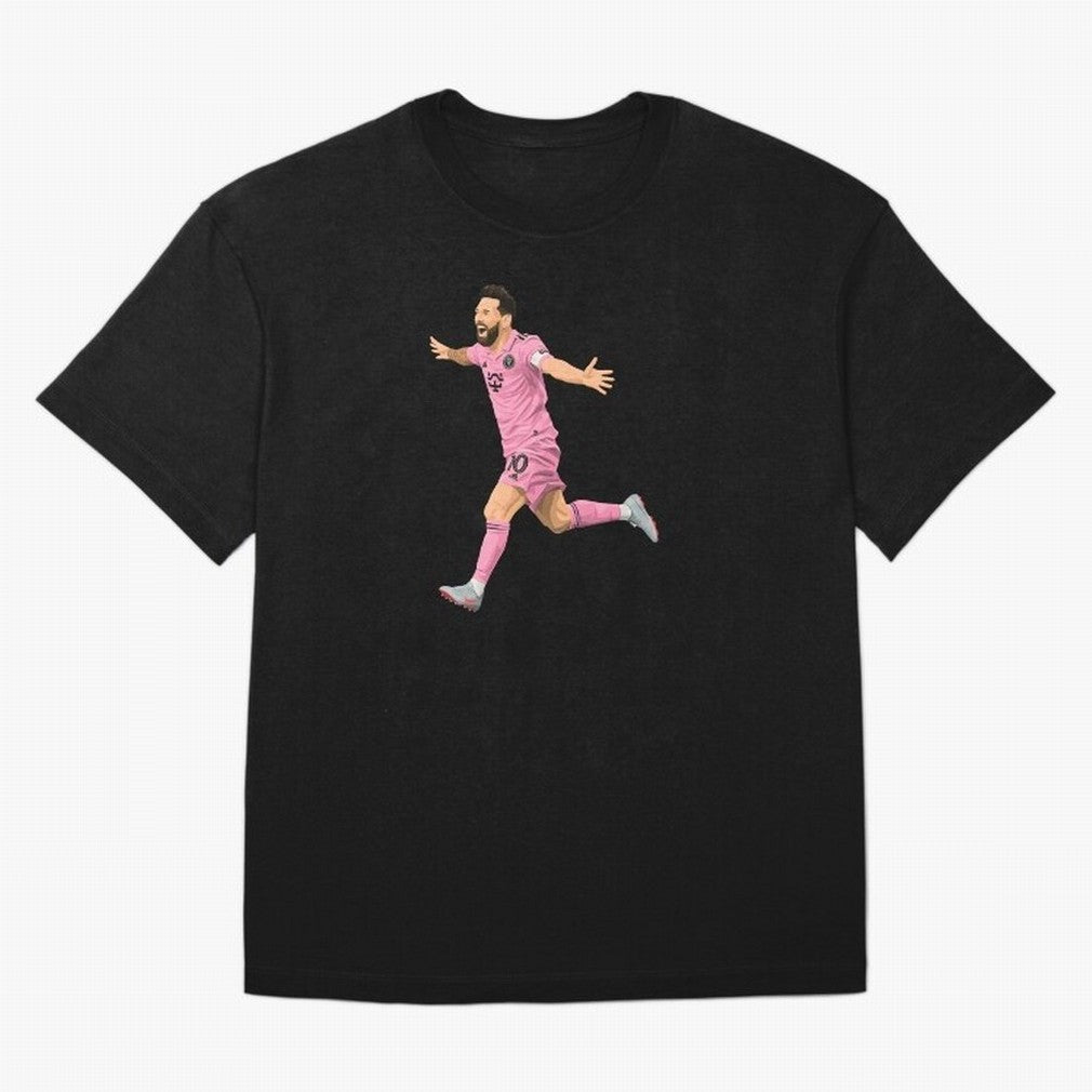 Lionel Messi celebration Oversized T-Shirt Bring Home the FIFA World Cup 2026 Journey through Haaland Highlights, France and Portugal Pride, Global Supporter Spirit, Legendary Goals, National Colors and Tournament Celebration; Great for Watch