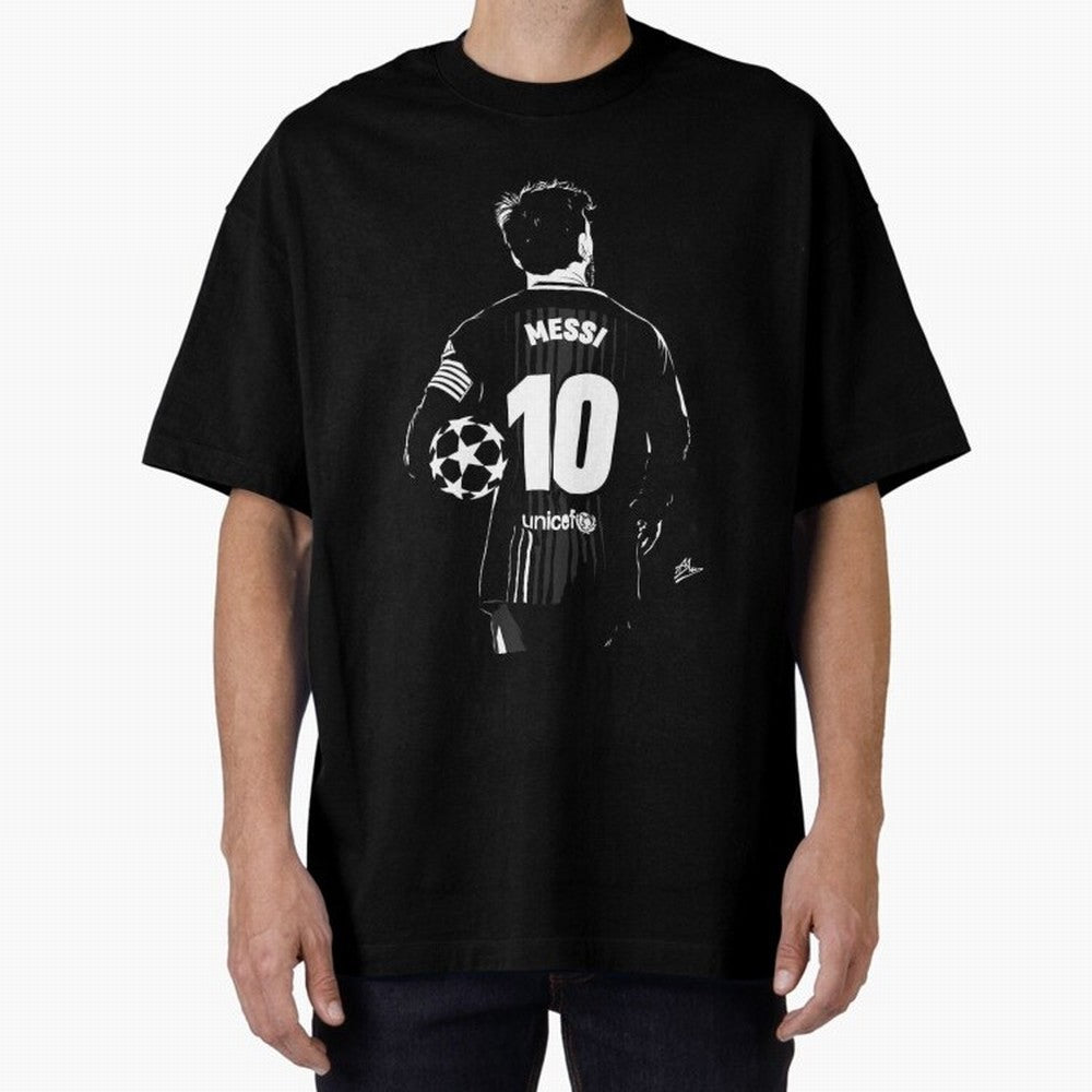 Lionel Messi Oversized T-Shirt Feel the Trophy Chase of FIFA World Cup 2026 for Fans of Neymar, Haaland and Cristiano Ronaldo and Netherlands, Bringing Vintage Soccer Flavor, Modern Football Stars, National Flags and Final Night Emotion; Great for