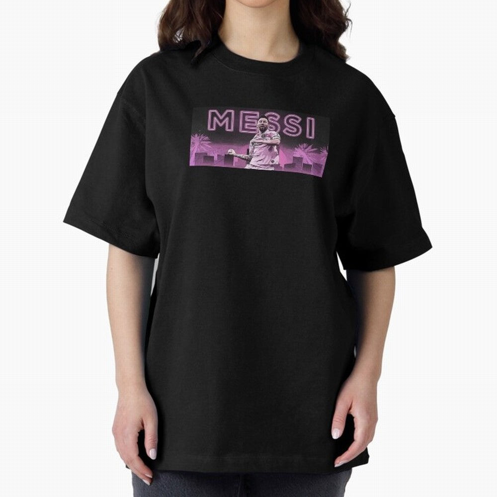 Miami Messi Oversized T-Shirt Celebrate Football Dreams Across FIFA World Cup 2026 for Fans of Mbappe and Neymar and Argentina, France and Brazil, Bringing Fan Favorite Moments, National Team Passion, Big Match Drama and Soccer History; Ideal for