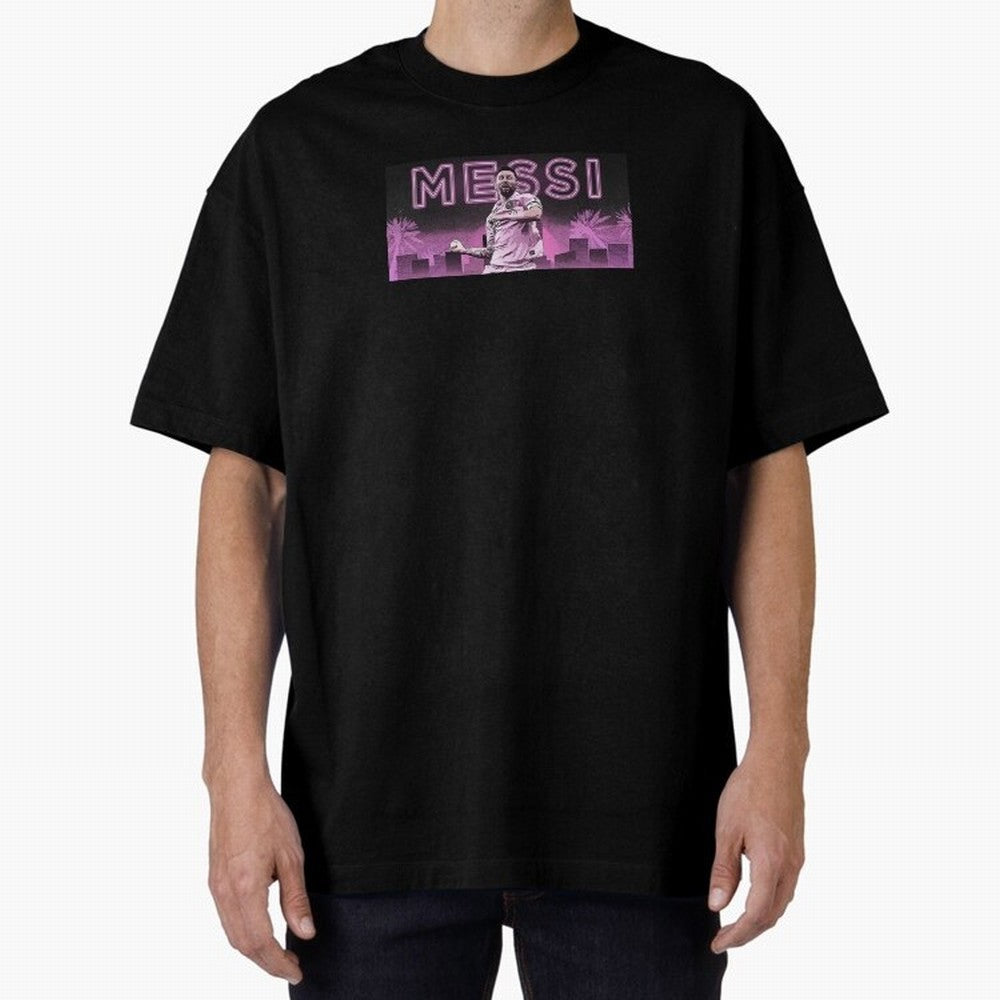 Miami Messi Oversized T-Shirt Celebrate Football Dreams Across FIFA World Cup 2026 for Fans of Mbappe and Neymar and Argentina, France and Brazil, Bringing Fan Favorite Moments, National Team Passion, Big Match Drama and Soccer History; Ideal for