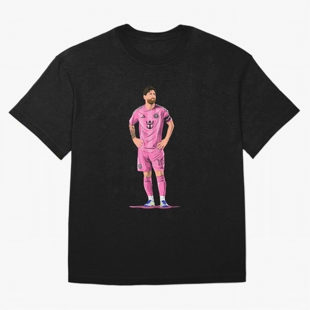 Lionel Messi Vector Oversized T-Shirt Bring Global Tournament Vibes to FIFA World Cup 2026 for Fans of Cristiano Ronaldo and England and Germany, Bringing Classic Soccer Heritage, Championship Pressure, Fan Loyalty and International Pride; Great