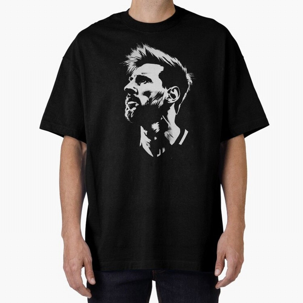 Messi Stencil Graphic poster design Classic T-Shirt Keep Football History Alive during Match Day Hype around FIFA World Cup 2026, Cristiano Ronaldo, Brazil, Supporter Pride, Iconic Celebrations, Legendary Names and Global Match Day Energy; Perfect