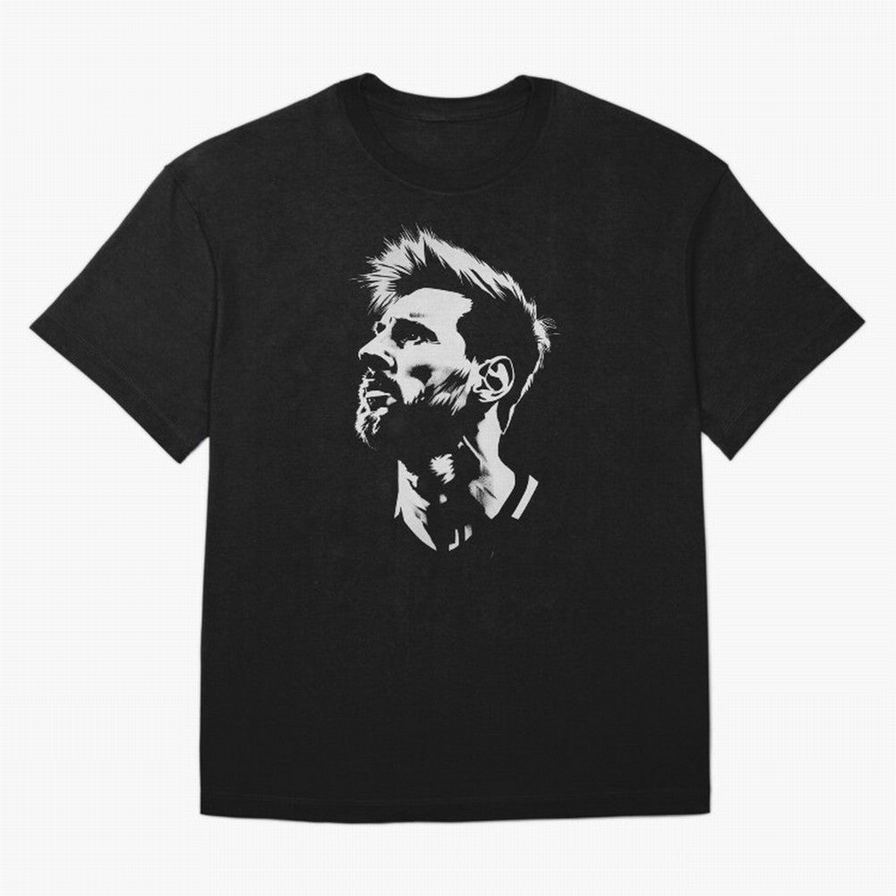 Messi Stencil Graphic poster design Classic T-Shirt Keep Football History Alive during Match Day Hype around FIFA World Cup 2026, Cristiano Ronaldo, Brazil, Supporter Pride, Iconic Celebrations, Legendary Names and Global Match Day Energy; Perfect