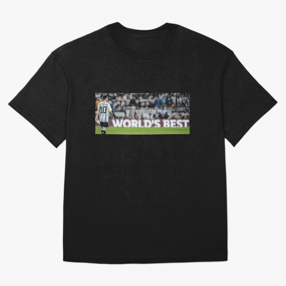 Argentina Leo Messi world best picture Oversized T-Shirt Celebrate the Next Chapter of Global Football Passion for FIFA World Cup 2026 Group Stage, Highlighting Cristiano Ronaldo, Haaland and CR7, Argentina, Stadium Chants, National Pride, Trophy