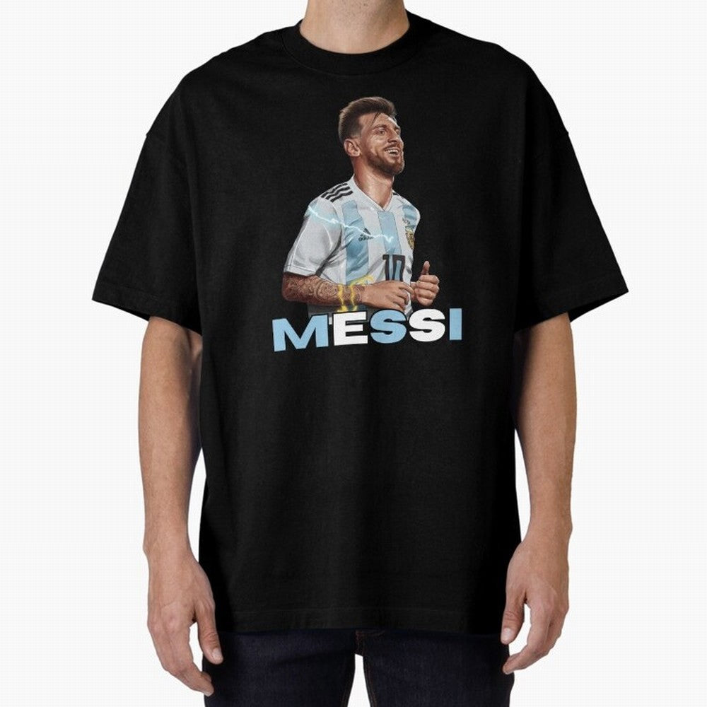 Lionel Messi Oversized T-Shirt Upgrade Match Day Hype around FIFA World Cup 2026 Group Stage, Neymar, Spain, Supporter Pride, Iconic Celebrations, Legendary Names and Global Match Day Energy; Perfect for People Who Love Argentina, Brazil, France,