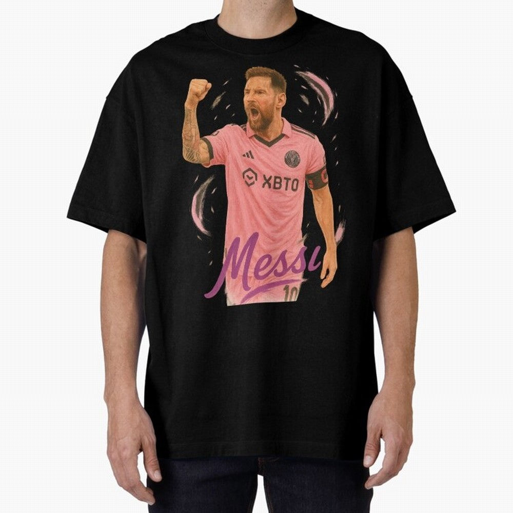 Argentina World Champs Messi Number Oversized T-Shirt Capture FIFA World Cup 2026 Group Stage for Fans of Haaland and Spain and Netherlands, Bringing Vintage Soccer Flavor, Modern Football Stars, National Flags and Final Night Emotion; Ideal for