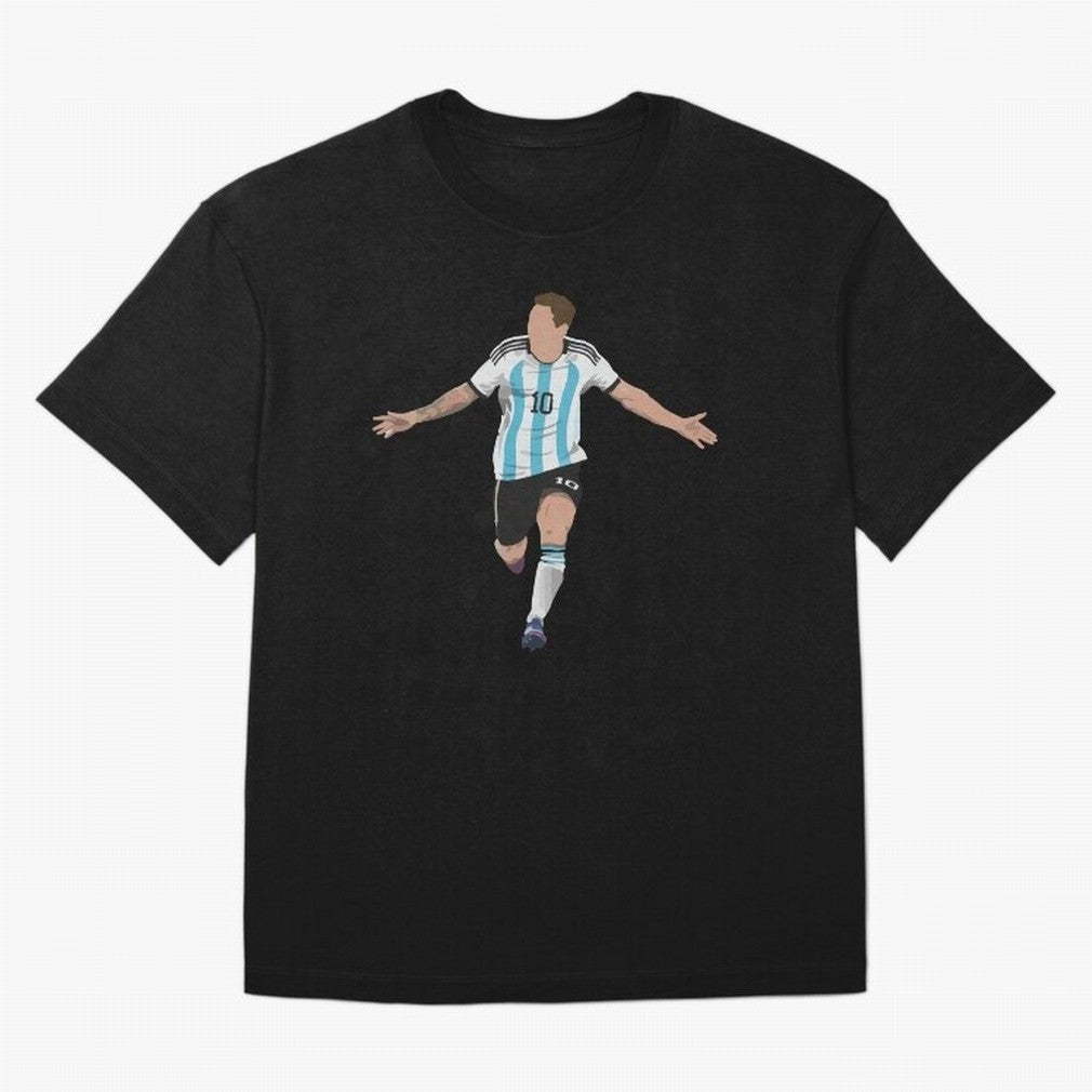 Messi Goal World Cup 2022 Oversized T-Shirt Celebrate the Stars of FIFA World Cup 2026 USA Canada Mexico for Fans of Cristiano Ronaldo, Haaland and CR7 and Argentina, Bringing Champion Mindset, Group Stage Buzz, Knockout Tension and Passionate Fan